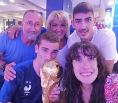 Isabelle Griezmann with her spouse Alain Griezmann and kids Theo, Maud and Antoine Griezmann